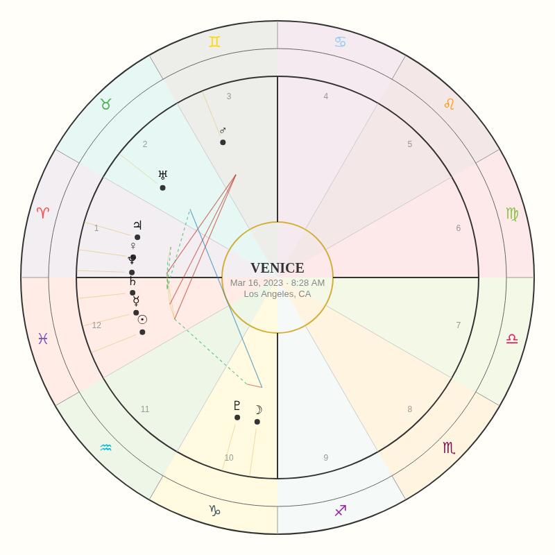Venice Natal Birth Chart - Personalized Astrology Chart Reading by Christina Workman